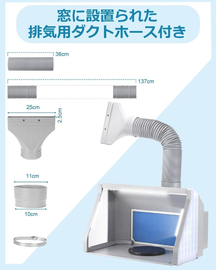 [即日発送]　塗装ブース　スプレーブース　2基ファン　ダブルファン　Anesty