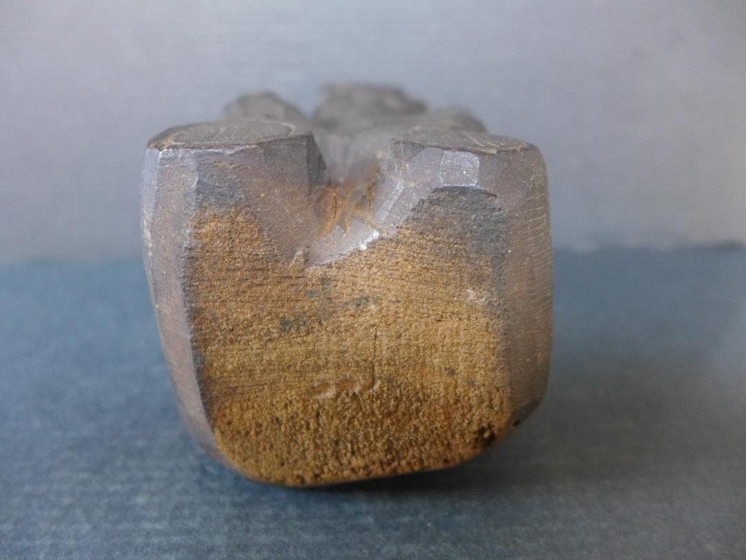 珍品　時代物　江戸期頃　一刀彫　大黒天　木彫　財運　招福物　アンティーク　骨董