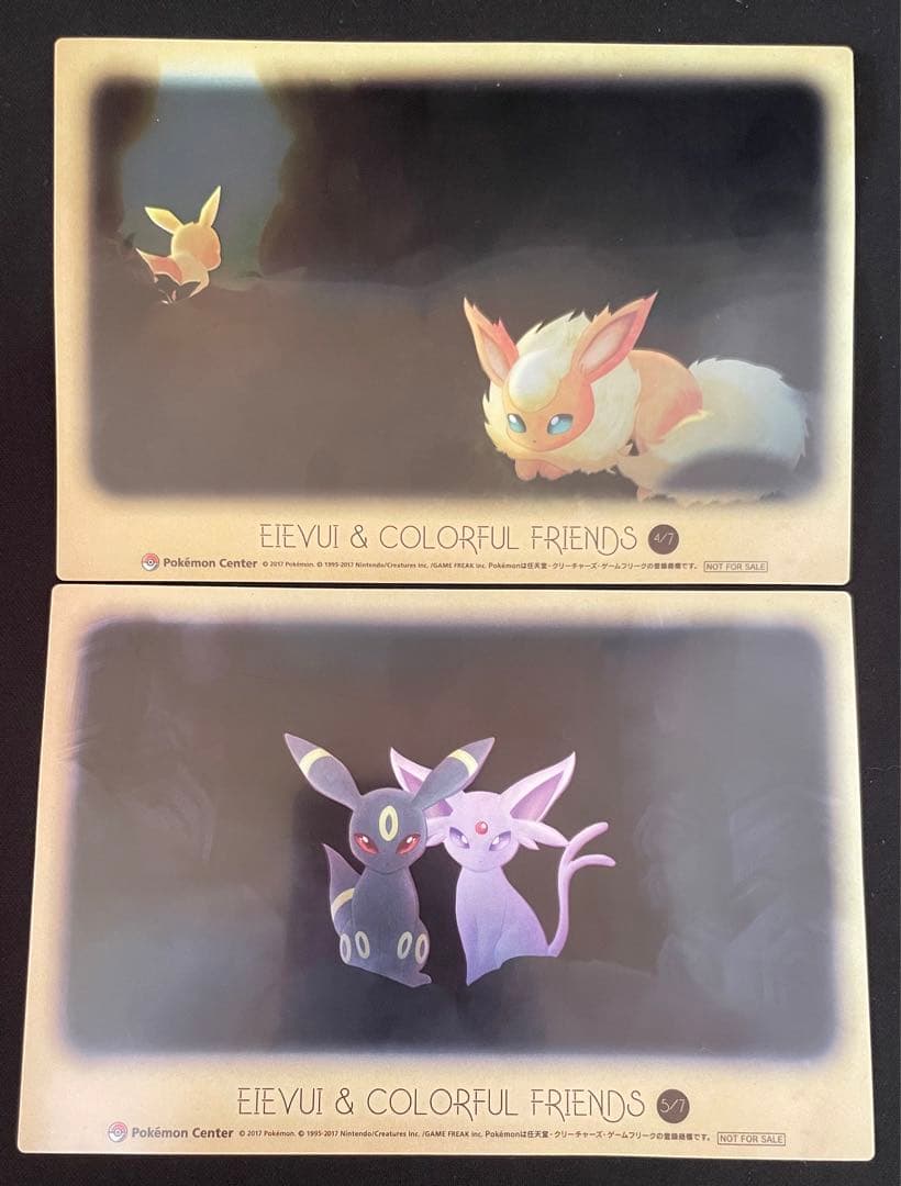 ポケモンセンター イーブイ カラフルフレンズ　クリアカード 6種セット