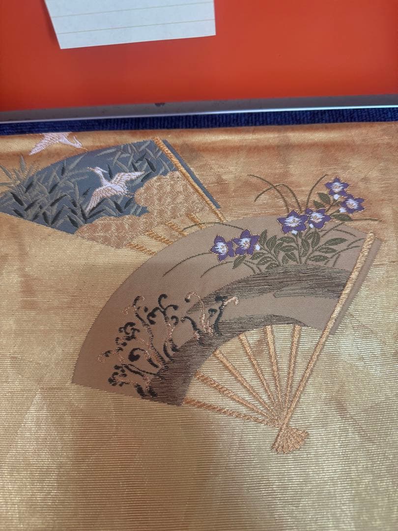 2669袋帯 古代彫金紋 西陣織 金糸　高級上質上品　約440cm 未使用