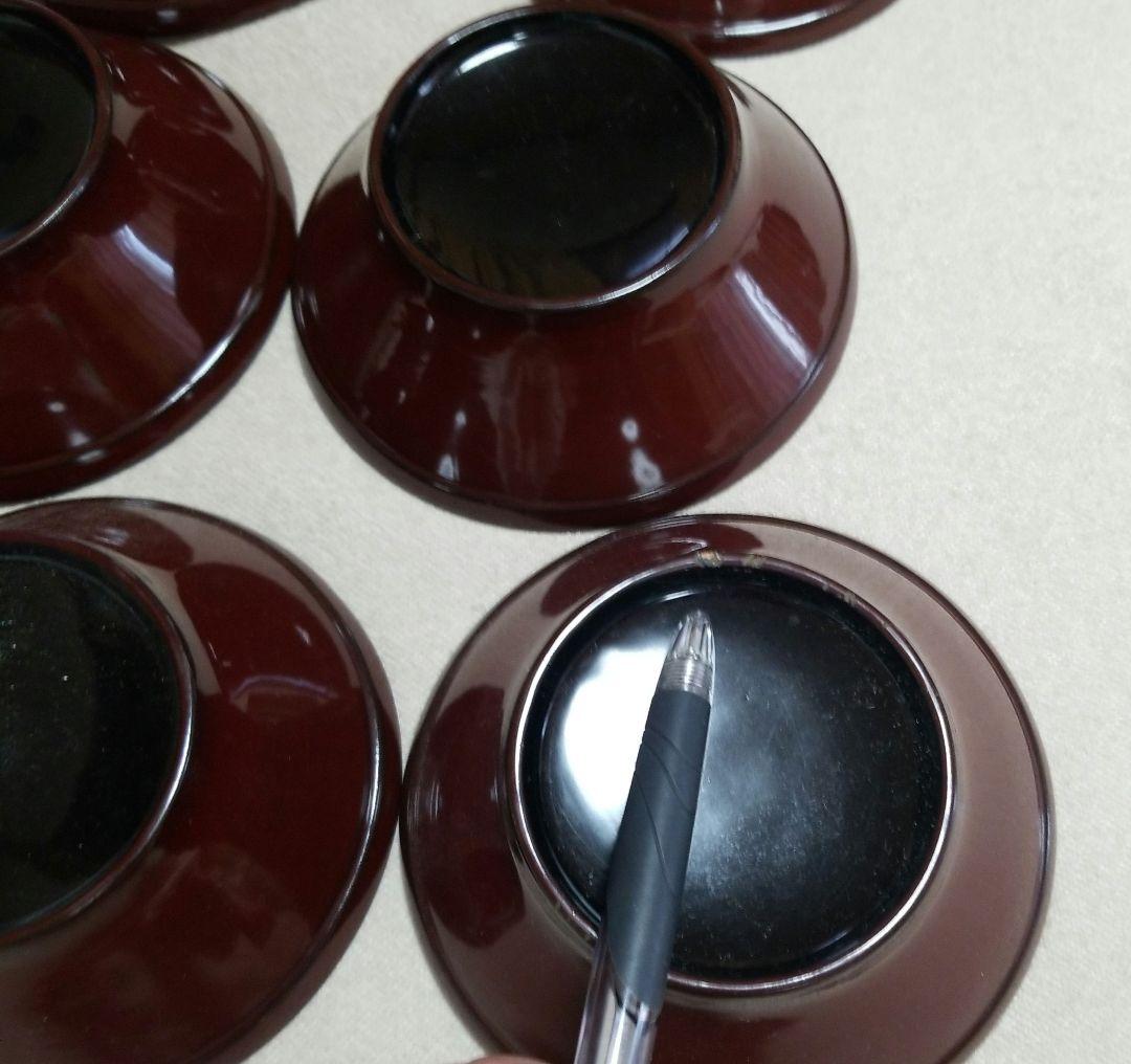 すり鉢のデザイン漆塗りふたつき椀10客です