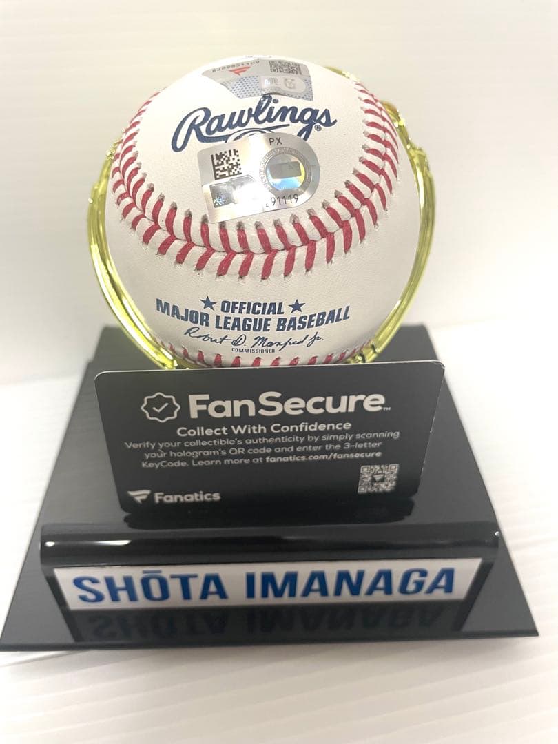 今永昇太　直筆サインボールインスク入り ファナティックス専用ケース付き