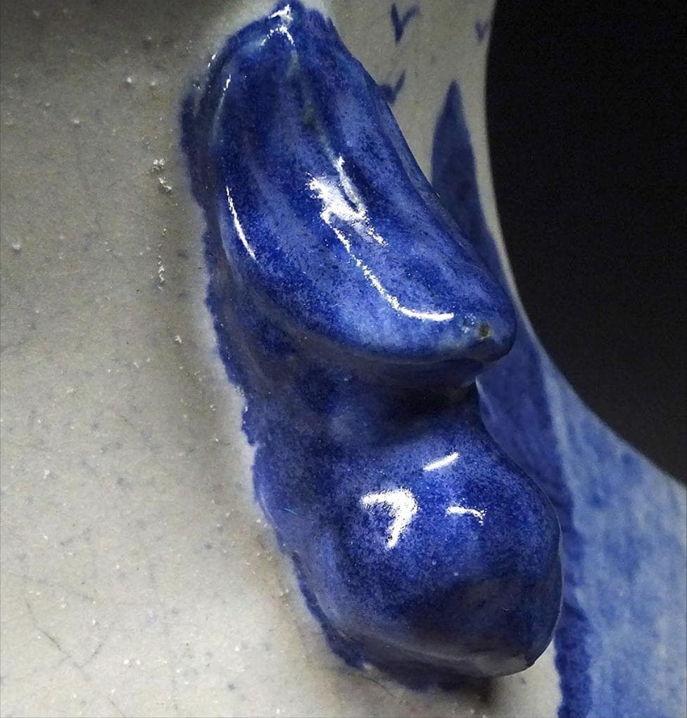 中国古玩 青花 染付 花瓶 乾隆元年製 時代物 唐物 t99147-2