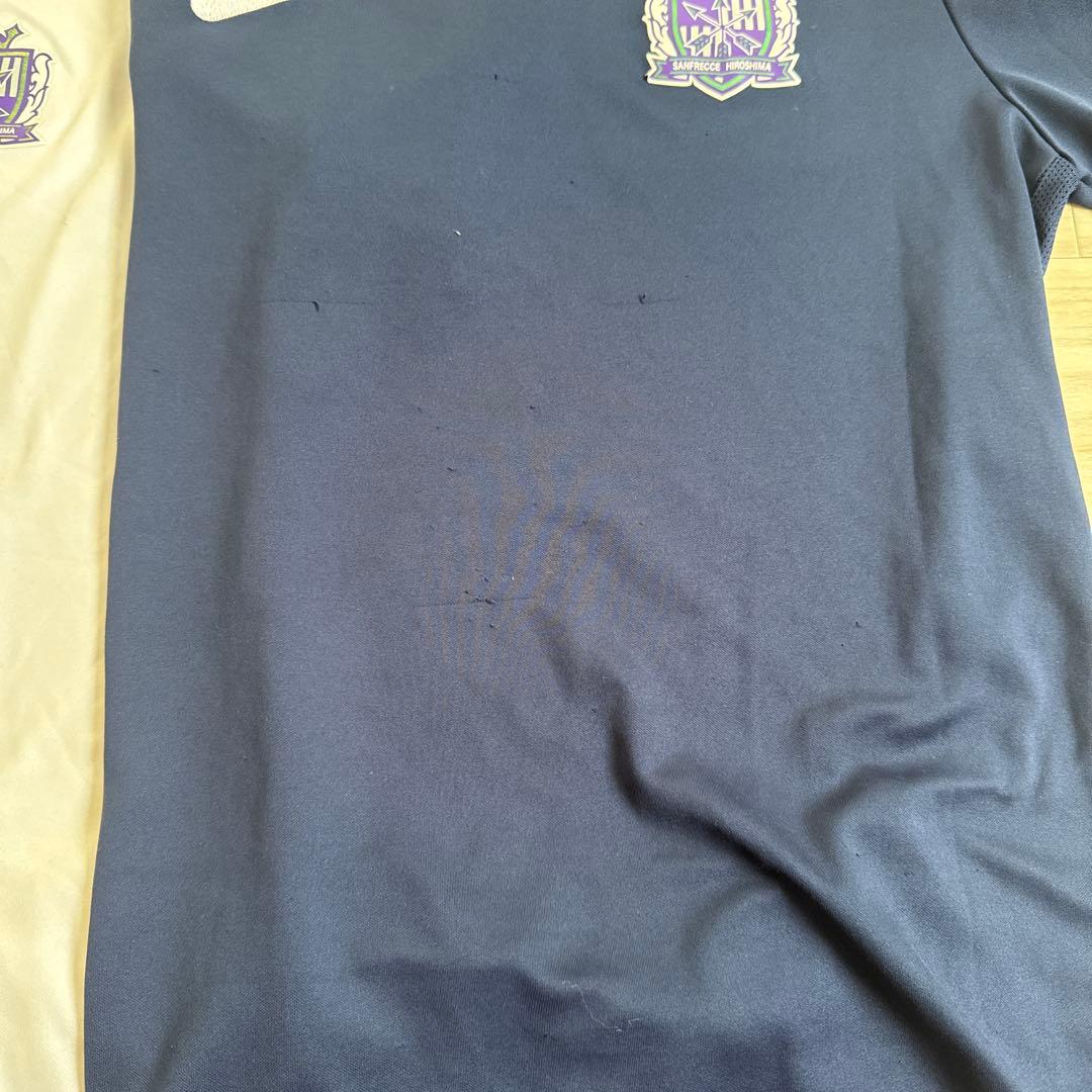 サンフレッチェ広島 トレーニングウェア上下セット（ネイビー＆ホワイト）Lサイズ
