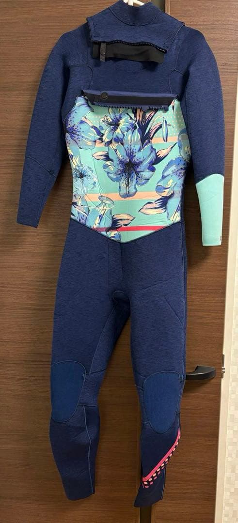 roxy ロキシー　ウェットスーツ　ブルー　Lサイズ　3mm2mmフルスーツ春秋