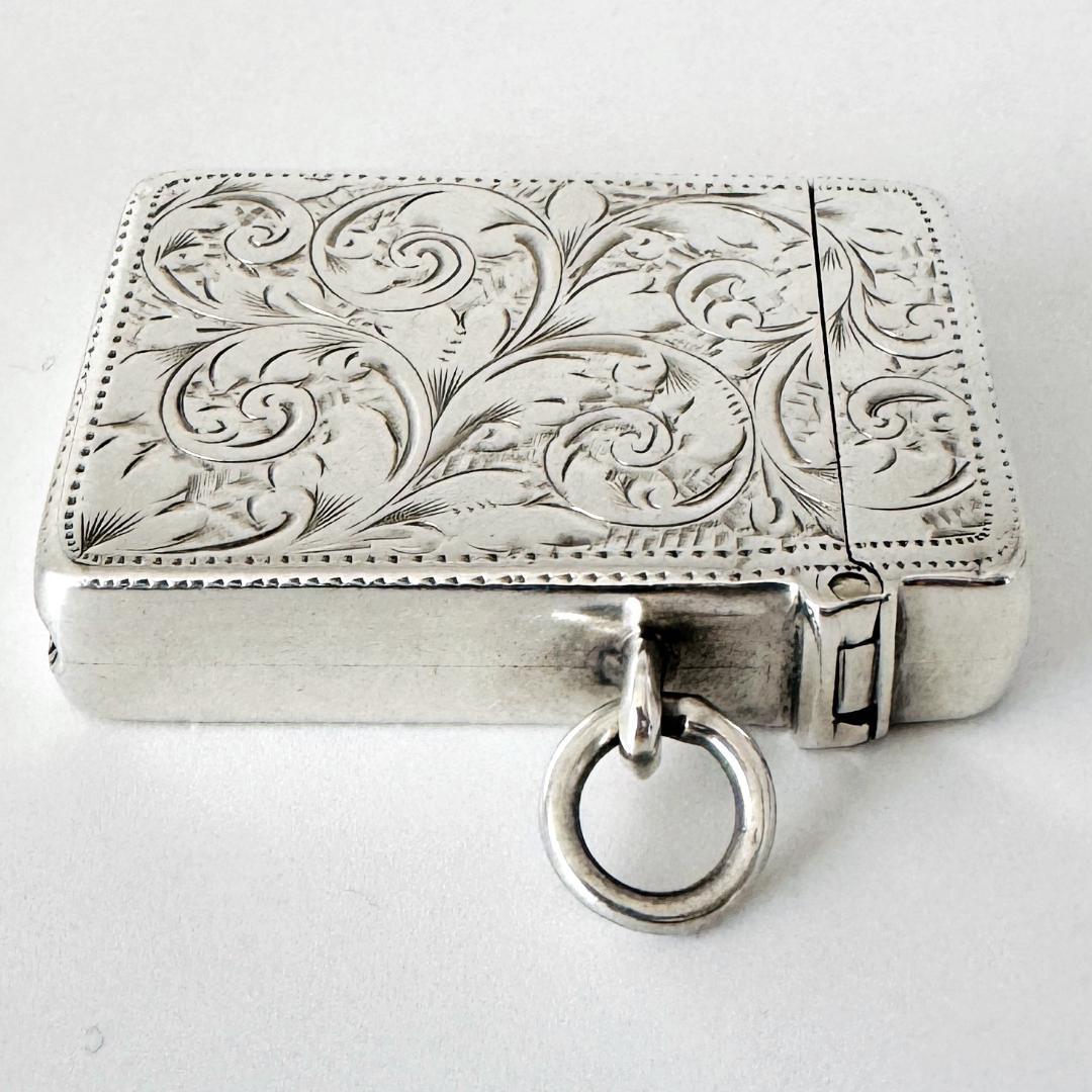 ★1899年代 英国★アンティーク/純銀製/マッチケース/925/チェスター