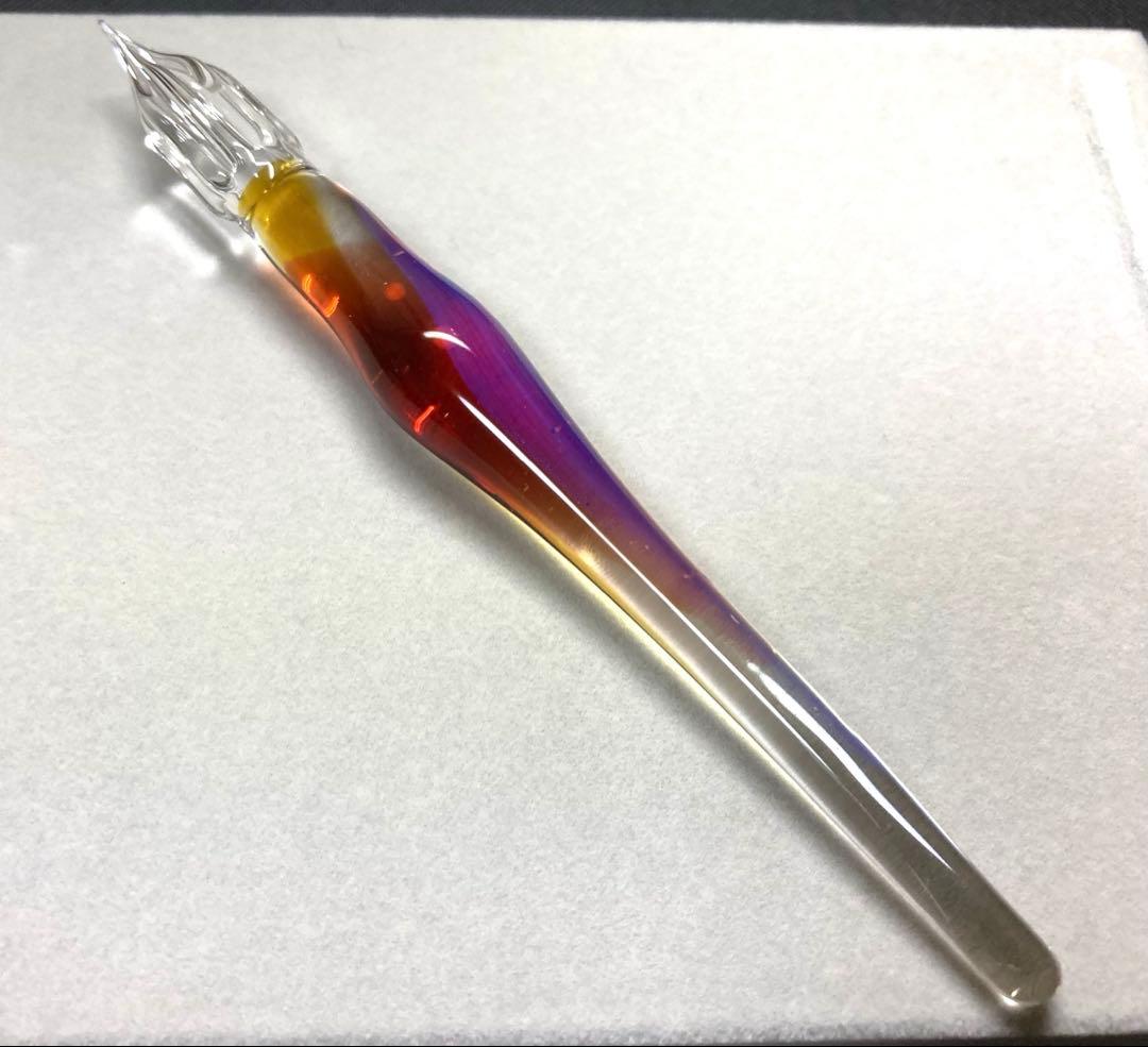 ガラス工房aun オエステ会限定ガラスペン「ジパング」 インク付き