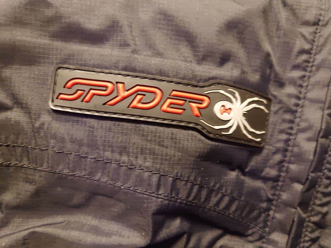 【断捨離出品・希少】SPYDER ブラック スキーパンツ　サイドフルジップタイプ