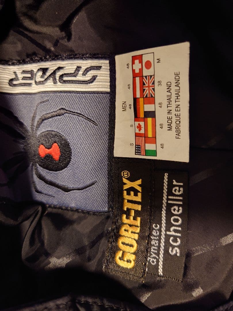 【断捨離出品・希少】SPYDER ブラック スキーパンツ　サイドフルジップタイプ