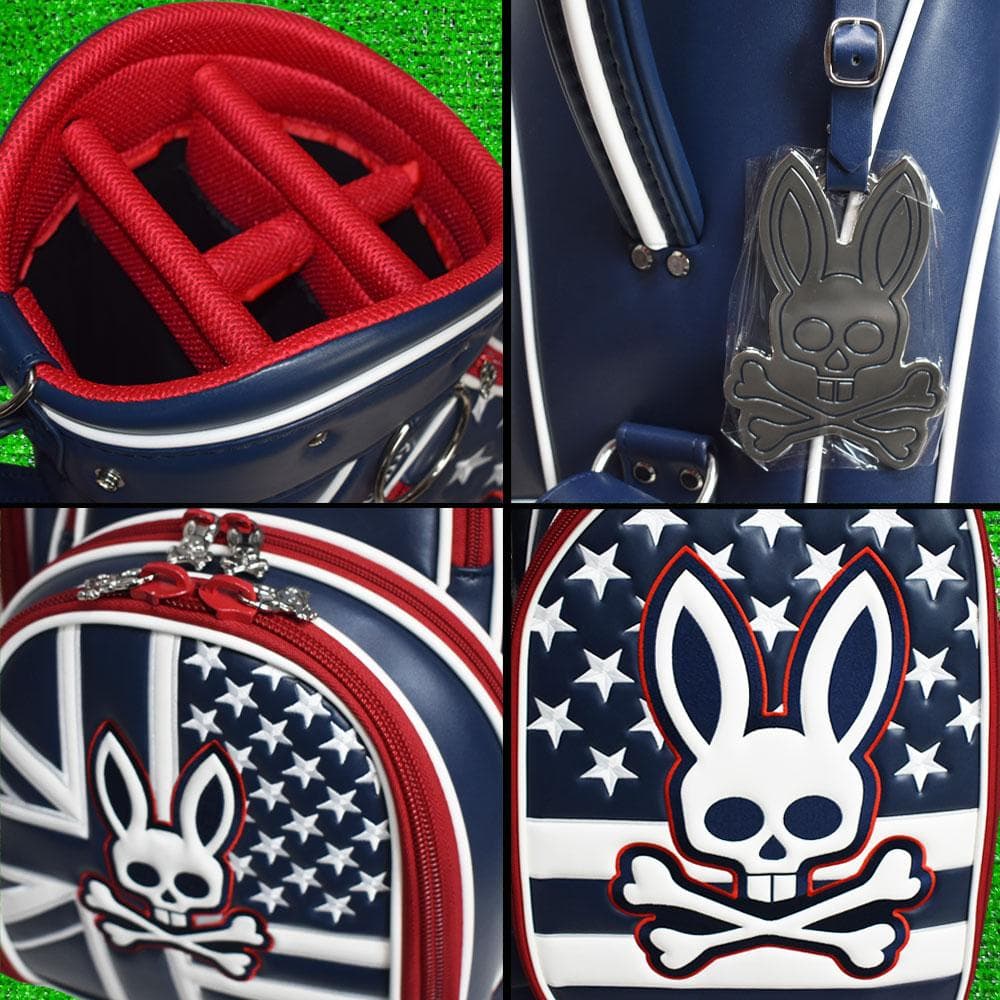 そ*ら様 Psycho Bunny/サイコバニー ゴルフ キャディバッグ９型 新