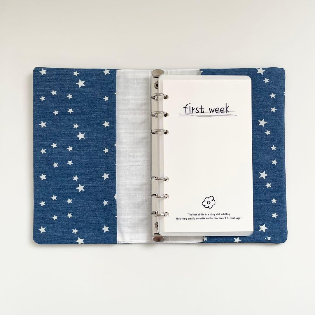 早い者勝ち　韓国　バインダー　カバー　貯金　リフィル　デニム　5