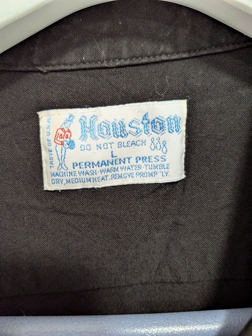 ヒューストン　 ボウリングシャツ ビンテージ ロカベリー 黒 L