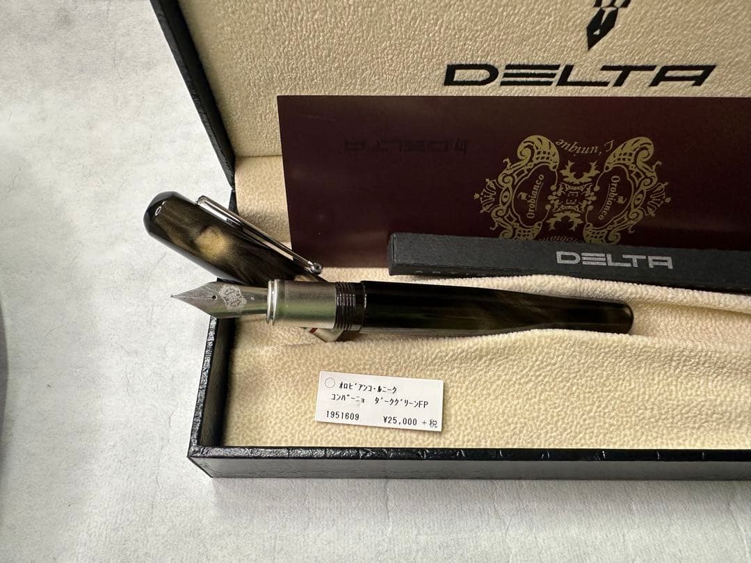 新品未使用 オロビアンコ デルタ コラボ万年筆 コンパーニョ ダークグリーン