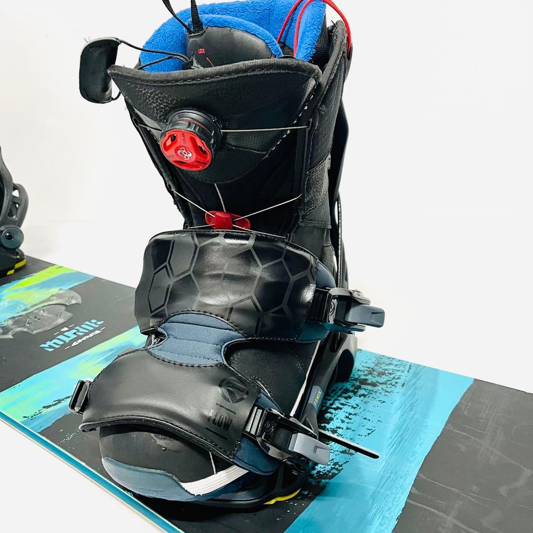 美品　バートン　スノーボード　セット　フロウ　サロモン　スノボ　BOAブーツ