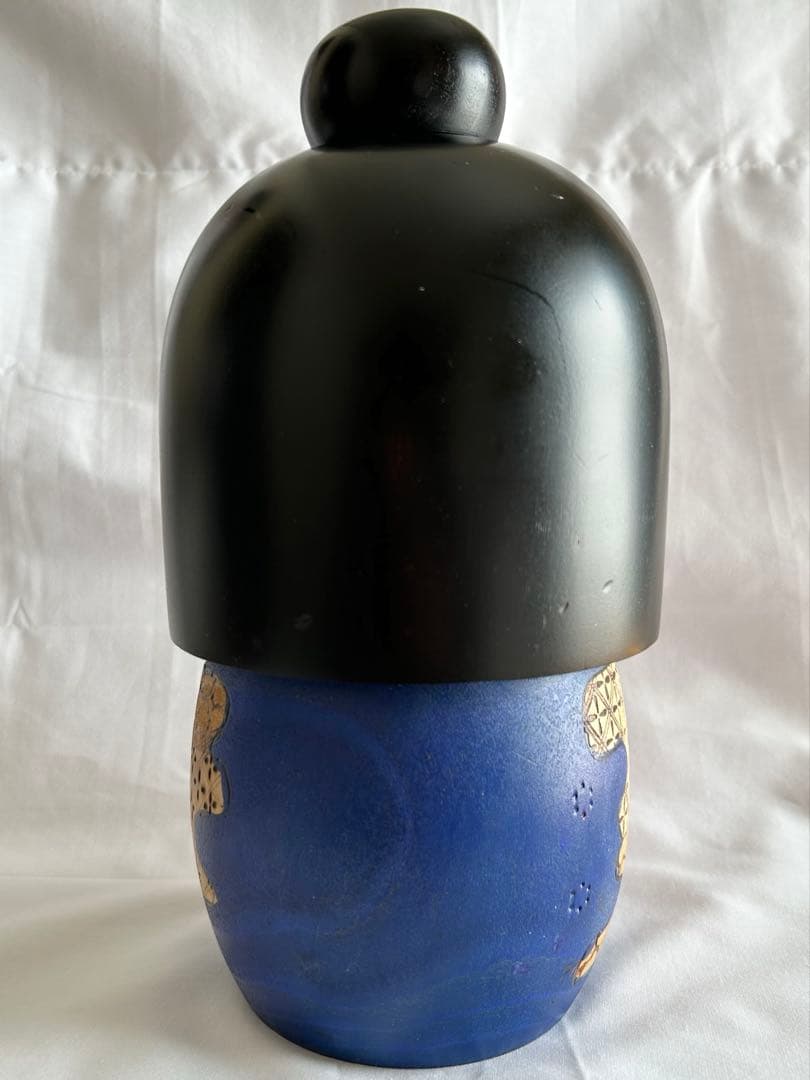 高見沢一夫 かずを こけし 憧憬 特大 工芸品 民芸品 童女 着物 青