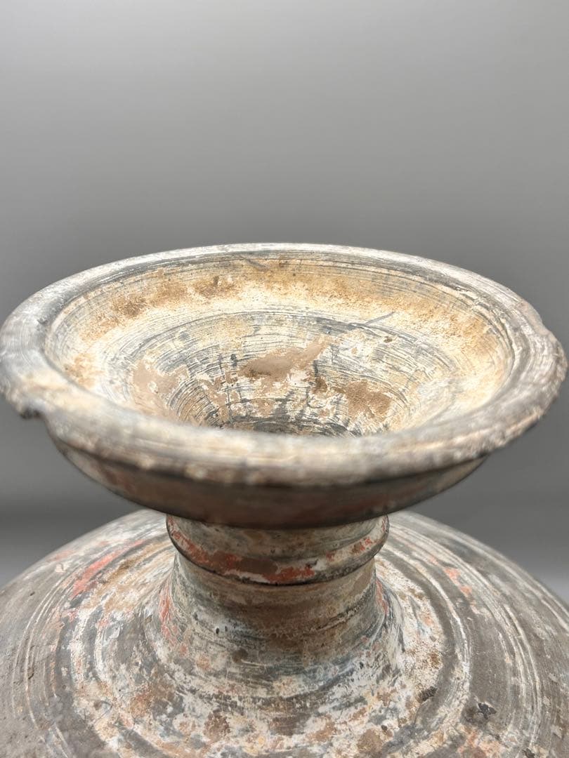 美術品　唐加彩陶瓶　骨董品　陶芸　花瓶　土器　長頸壺　李朝　花瓶　徳利　出土