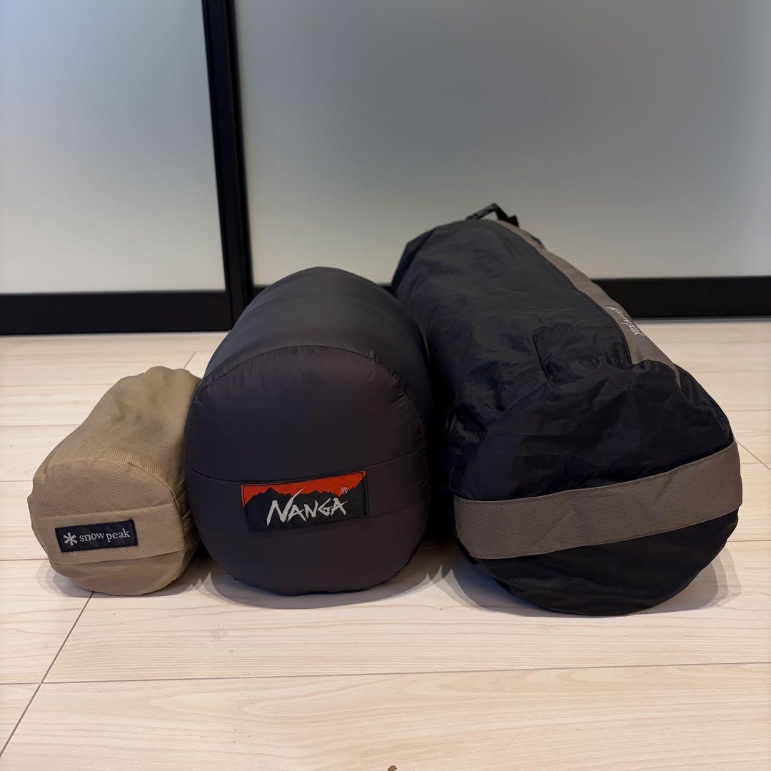 【美品】NANGA オーロラライト600DX レギュラー マット シーツ セット