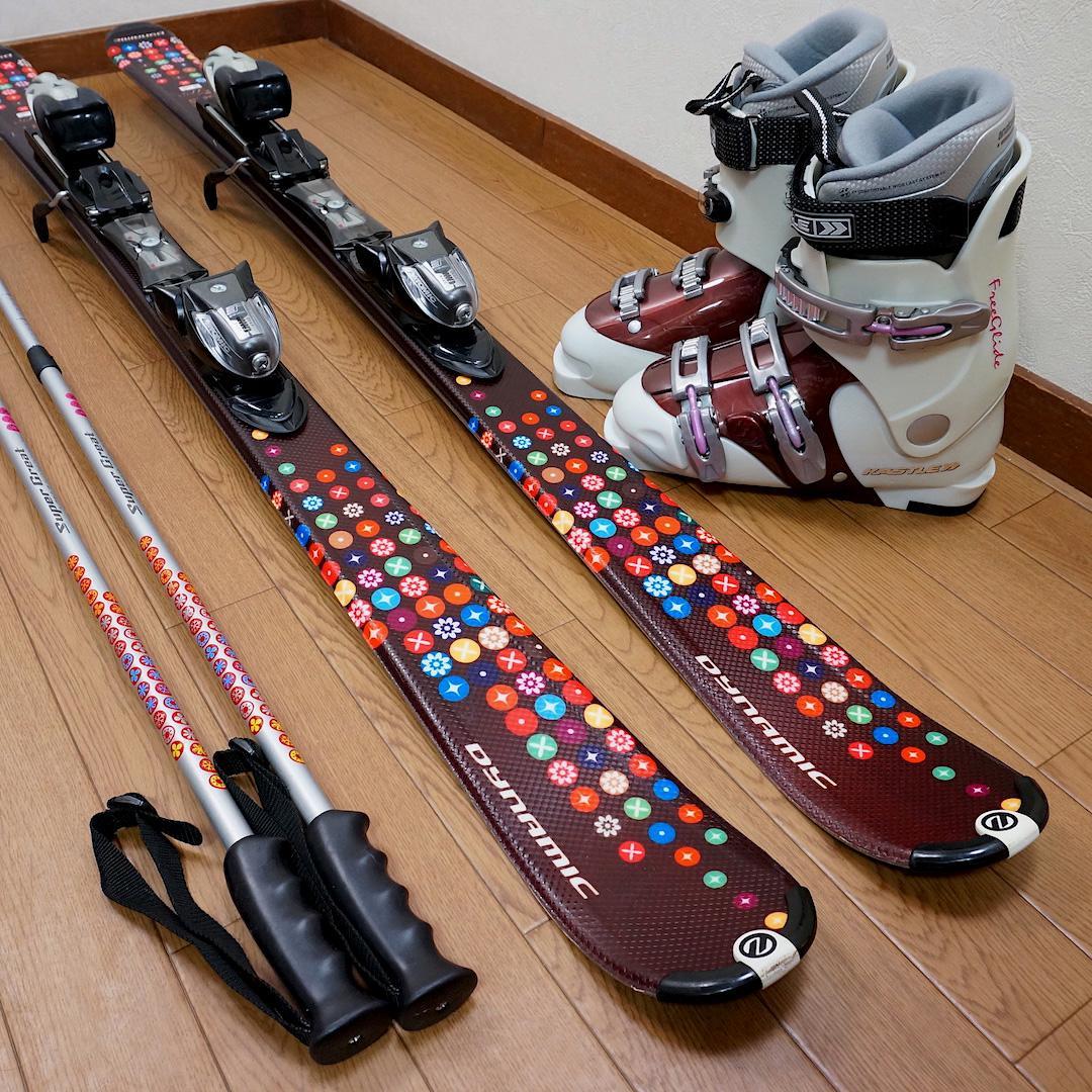 メンテ済 138cm靴24～24.5cm DYNAMIC スキーセット (140