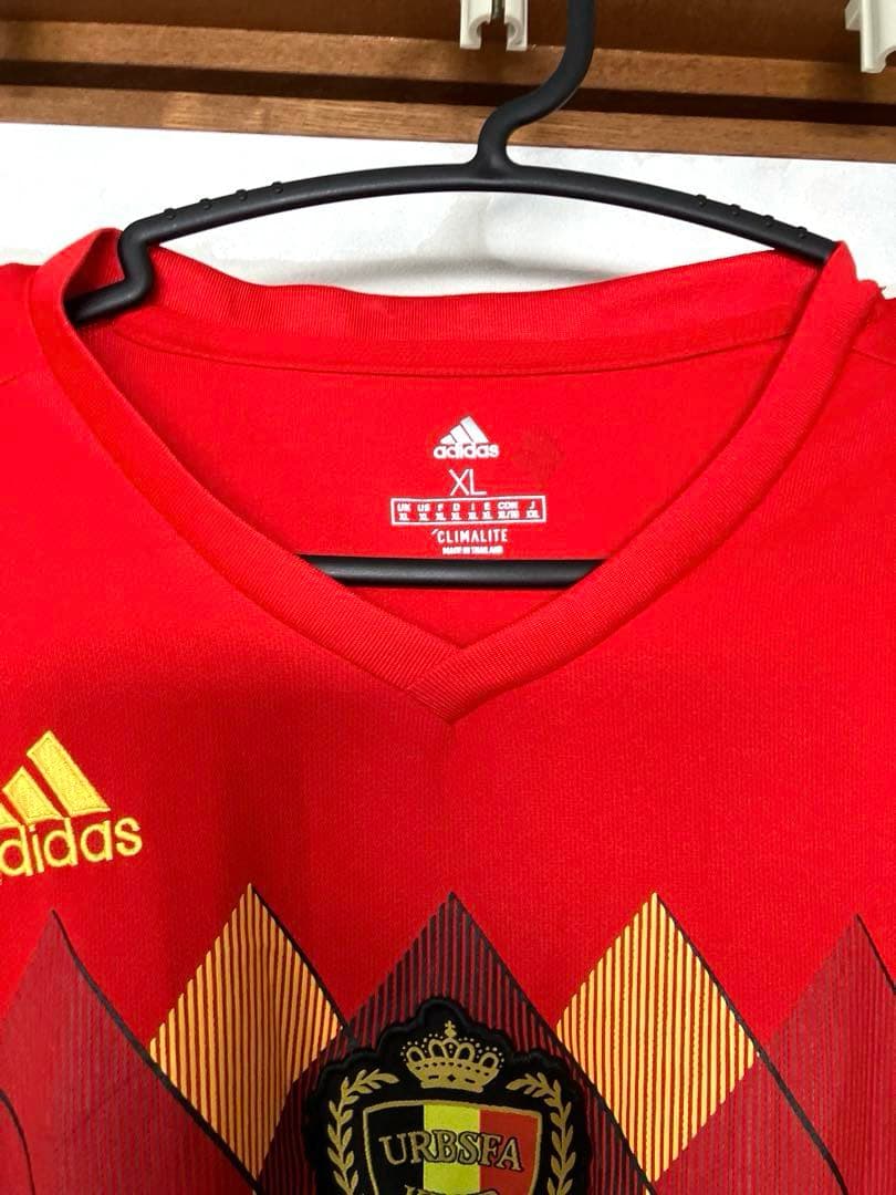 adidas ベルギー代表　アザール　サッカーシャツ XL レッド 10番