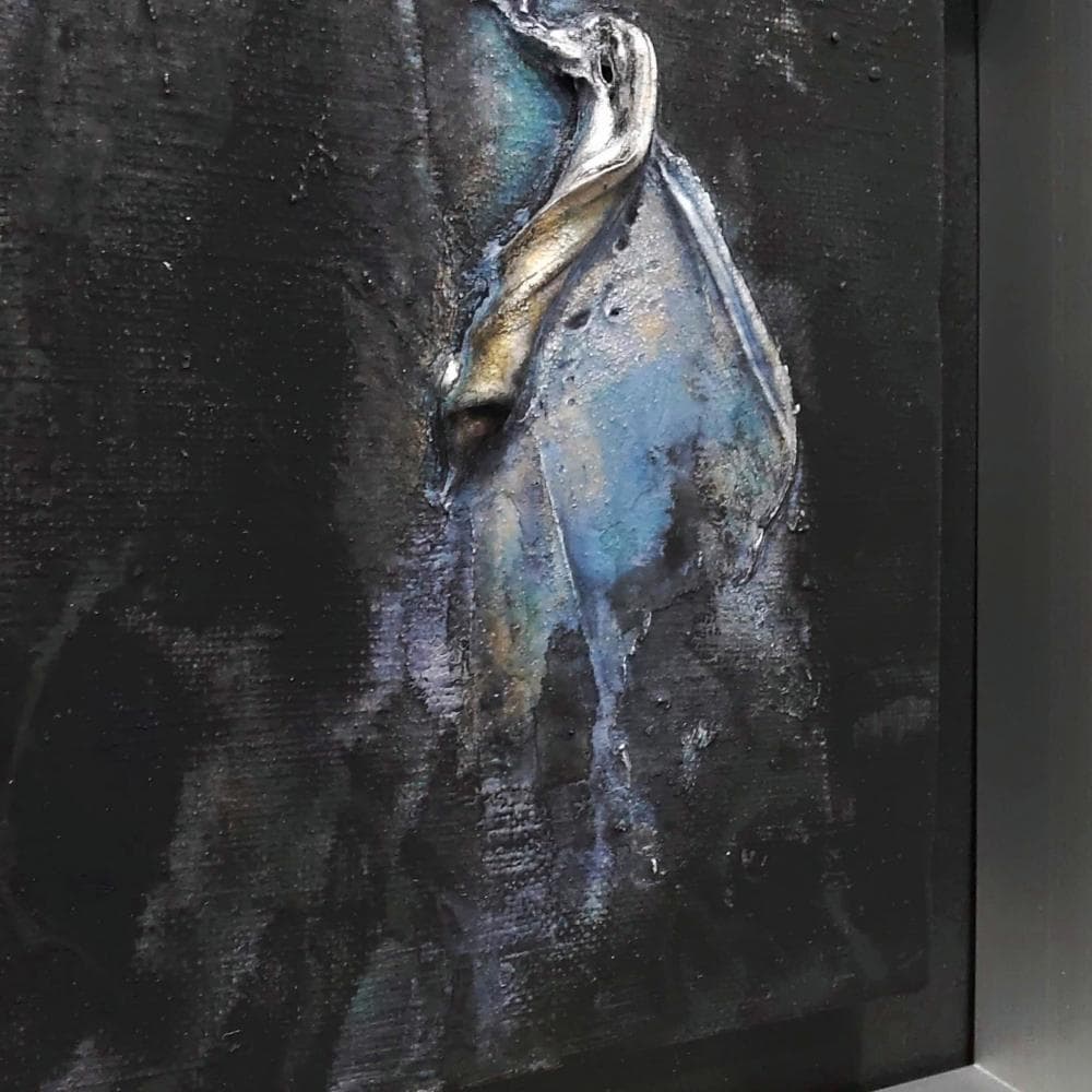 内野隆文　抽象画　F0号　絵画　キャンバス　アクリル　現代美術　額縁