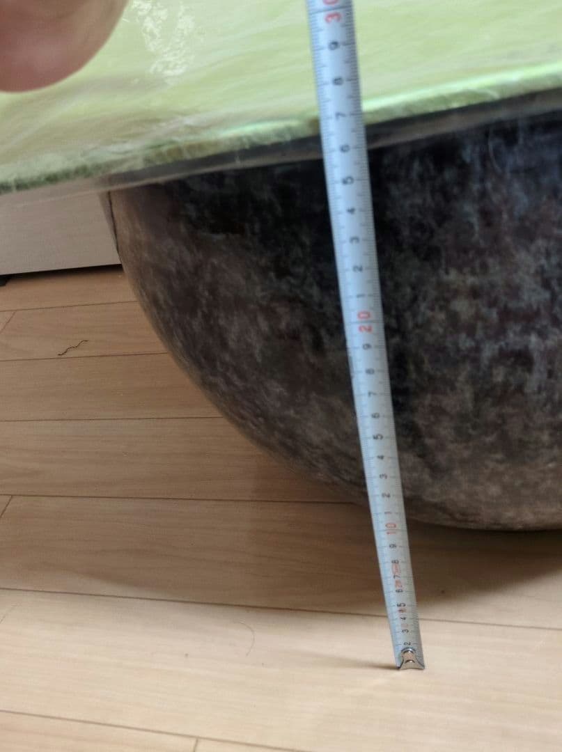 青紫色の火鉢 約38cm 五徳、火箸付き(昭和レトロ)