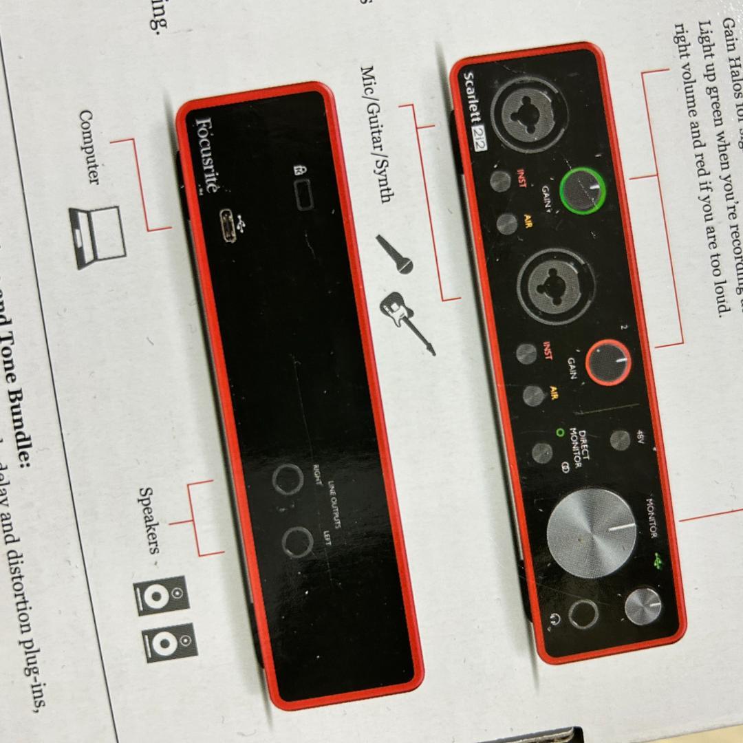 【美品】Focusrite Scarlett 2i2 Gen3rd 第３世代