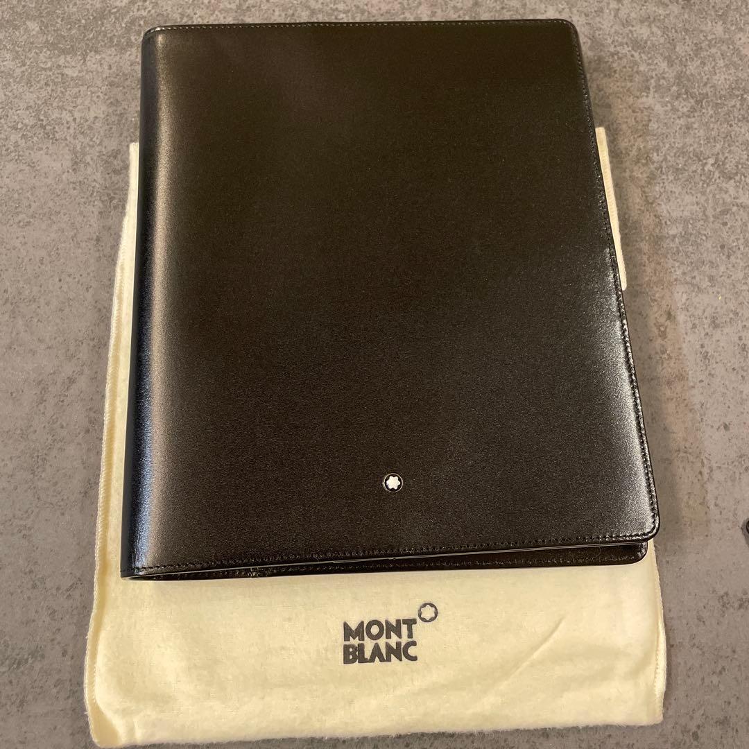 【新品未使用】Montblanc モンブランノートブックレザーブラック