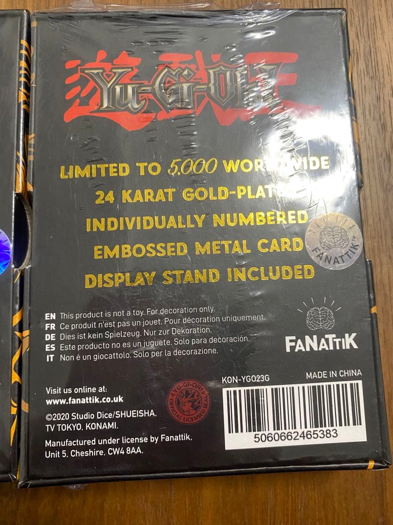 【未開封】金属製カード24K 純金メッキ　5000個限定