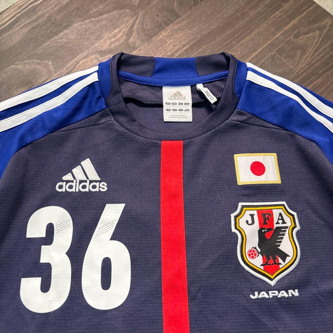 8SM1 adidas 日本代表ユニフォーム　サッカー　Tシャツ　サイン入り古着