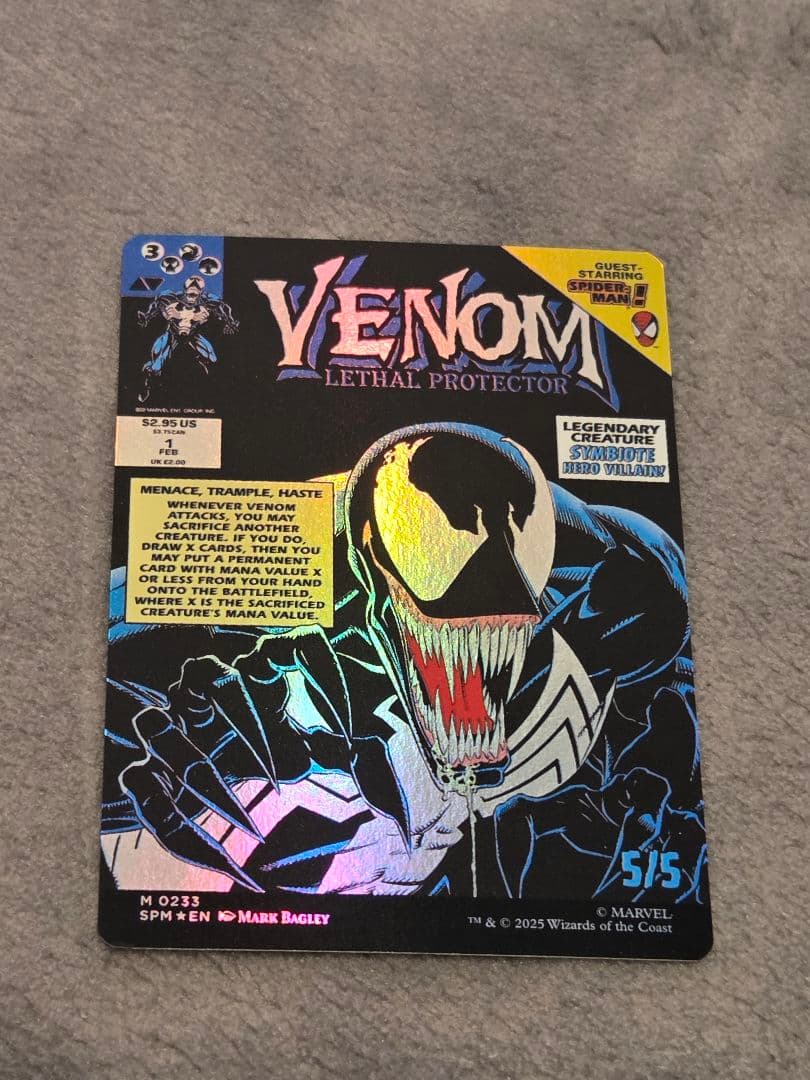 MTG エディ・ブロック/リーサル・プロテクター、ヴェノム ボーダーレスFoil