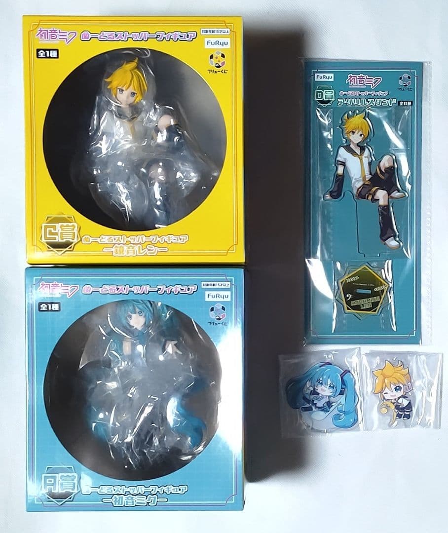 フリューくじ 初音ミク ぬーどるストッパーフィギュア　5点