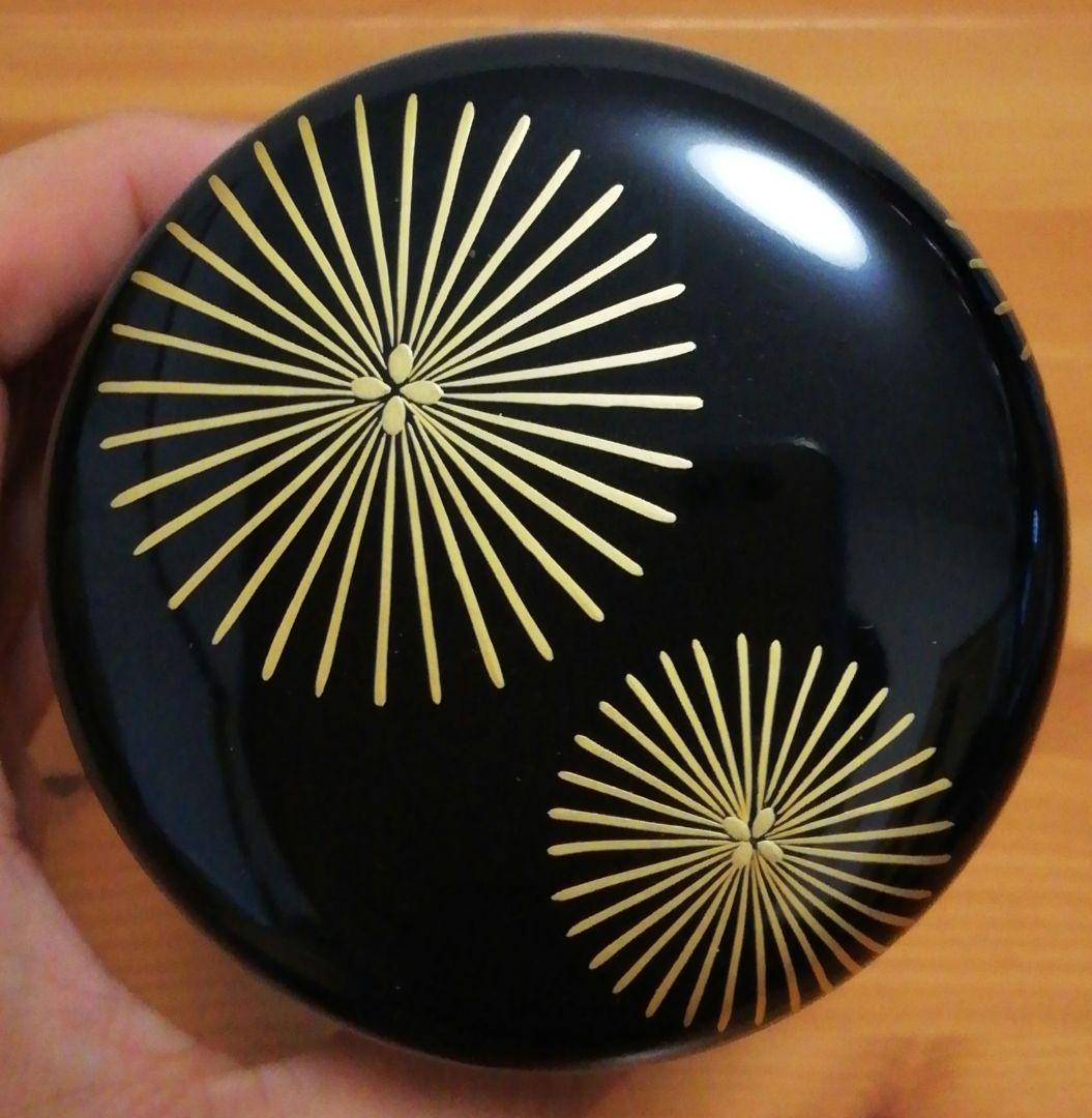 川上閑雪書付　作家物　唐松　蒔絵　棗　共箱　茶道具