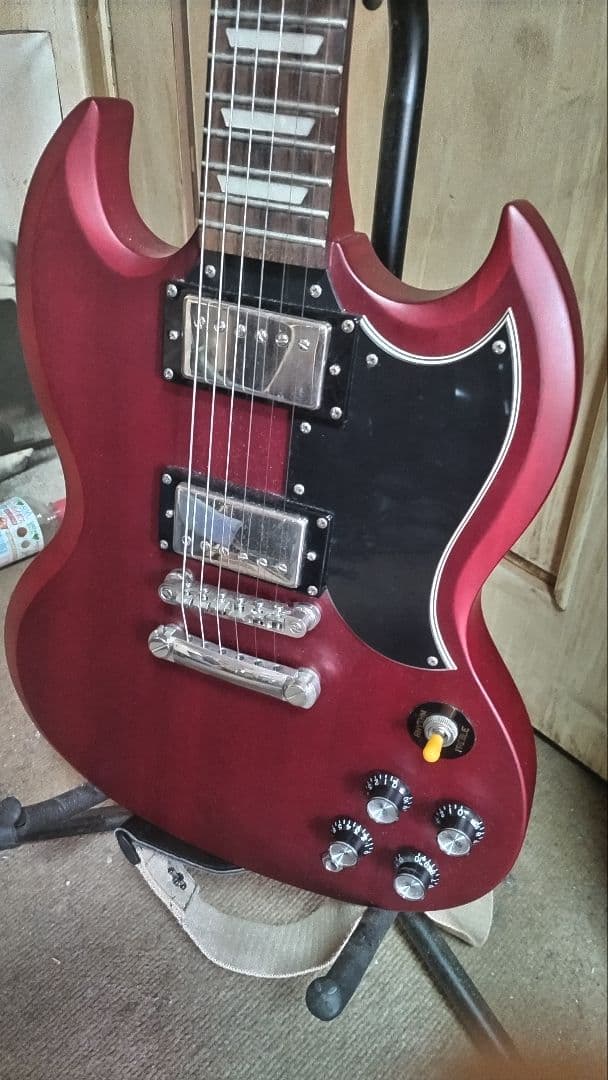【マホガニー】Epiphone SG エレキギター バーガンディ(ワインレッド)