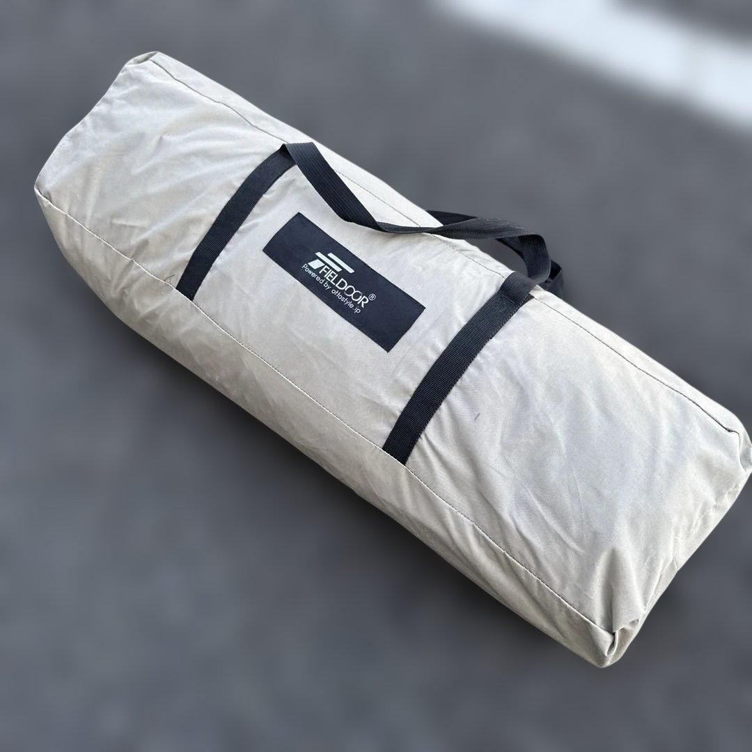 パップテント TC ポリコットン ソロキャンプ 二又ポール　サイドシート付き