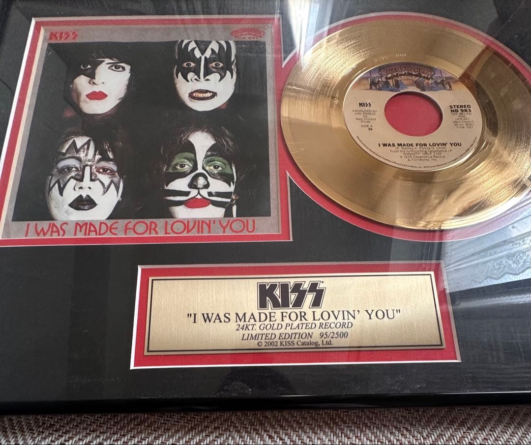 KISS I Was Made For Lovin You ゴールドプレート