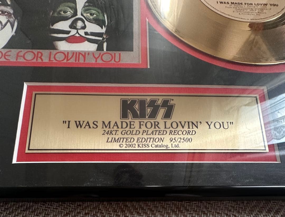 KISS I Was Made For Lovin You ゴールドプレート