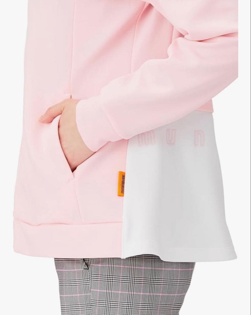 新品 munsingwear 吸汗ストレッチフルジップフレアパーカー