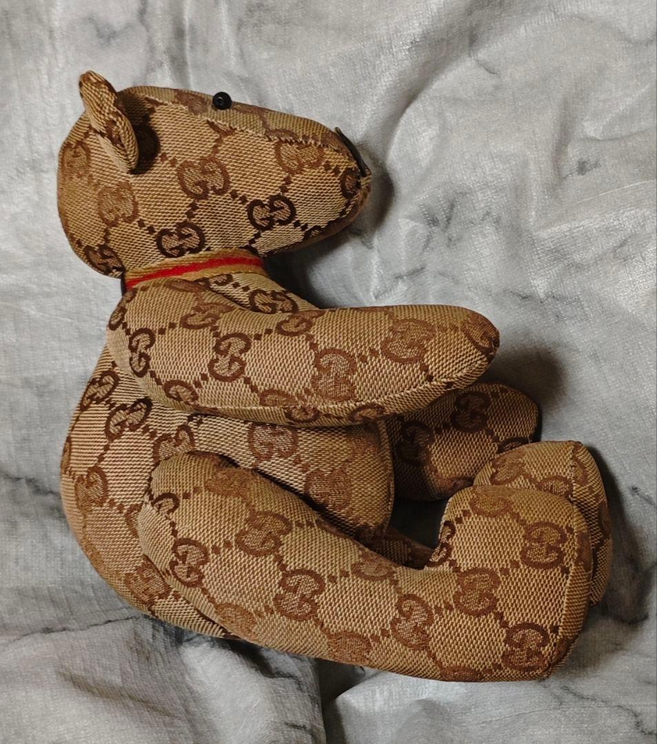GUCCI GGパターン テディベアぬいぐるみ ベージュ✕ブラウン