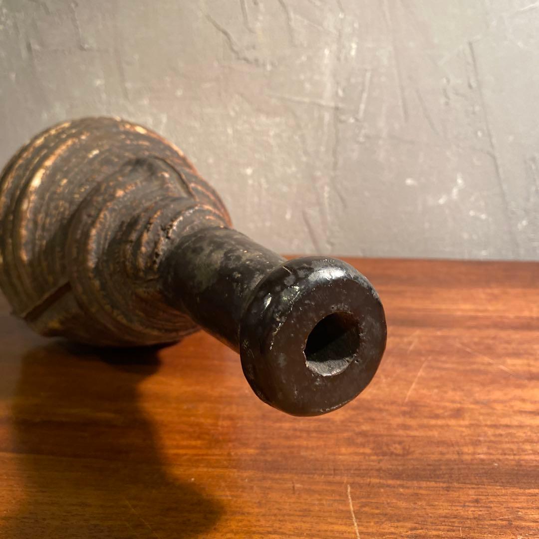 時代物 法螺貝笛 骨董品 明治 アンティーク 35cm 783g 山伏 仏教美術