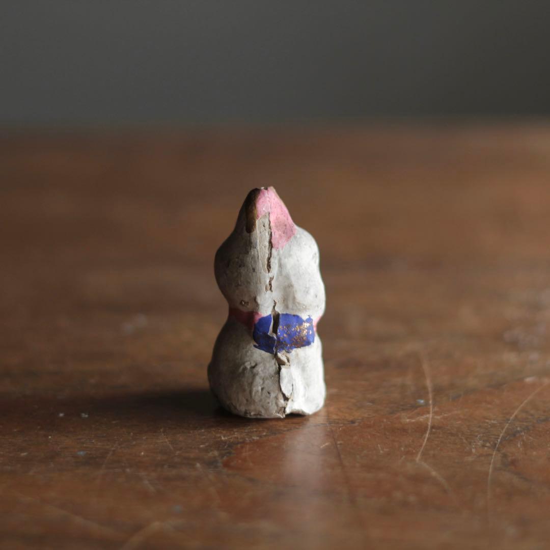 古い 土人形 猫 民芸 古道具 アンティーク 練り人形？