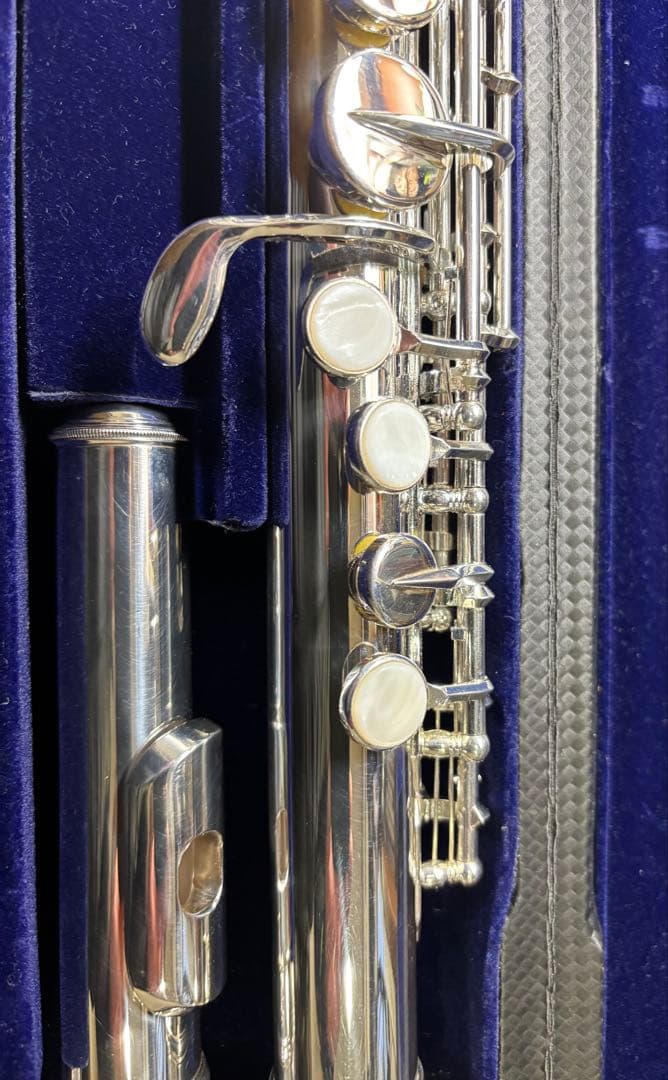 頭部菅銀製アルトフルート