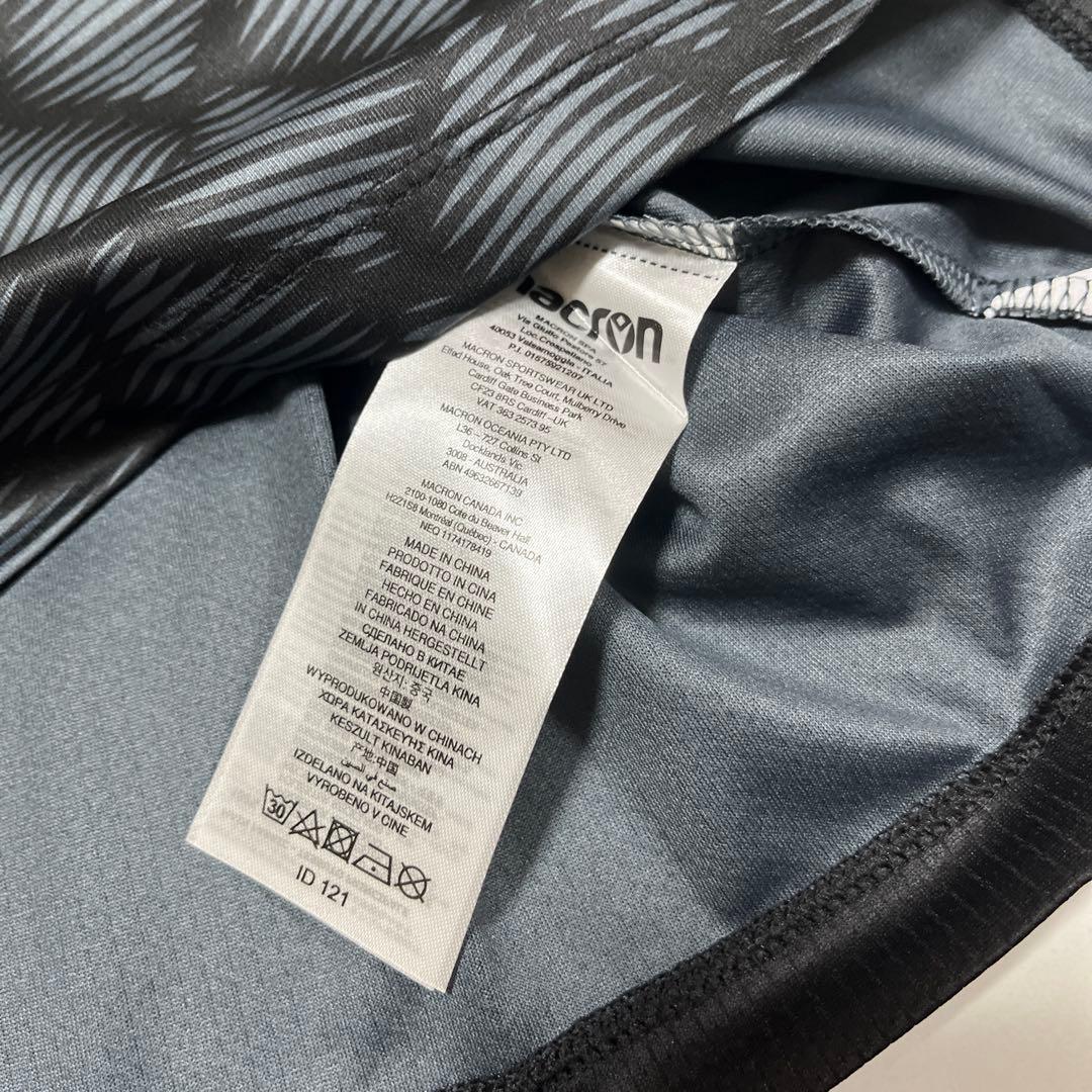 macron レクサム 長袖ユニフォーム Sサイズ 黒 アウェイ