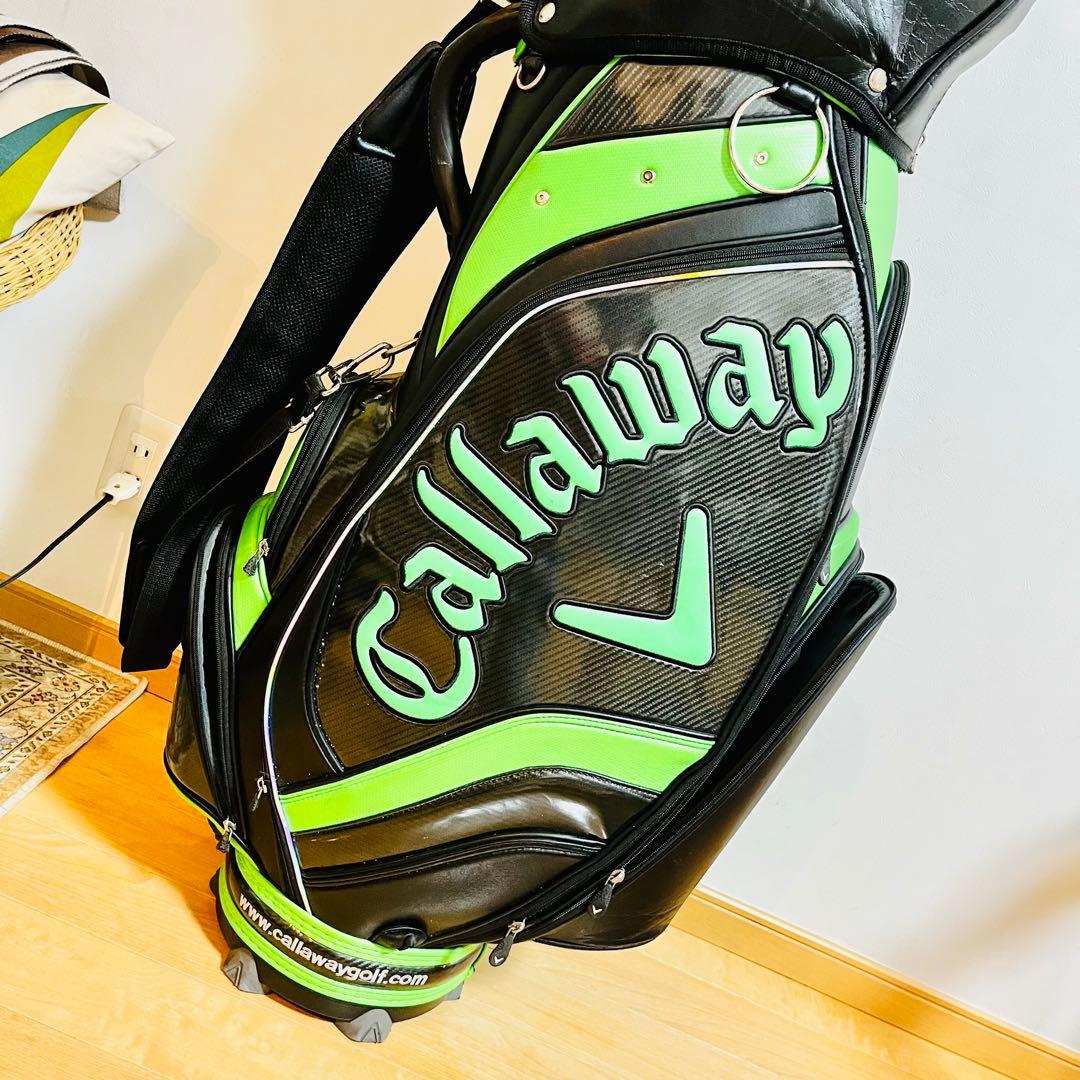 【美品】Callaway キャロウェイ キャディバッグ ブラック/グリーン 9型