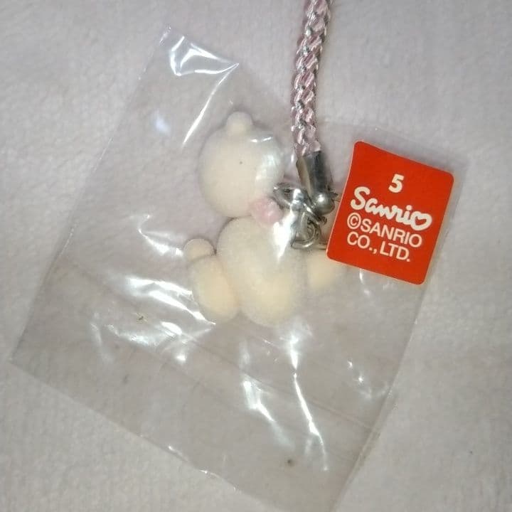 キティ 根付け 和柄うさぎフロッキー ピンクウサギ