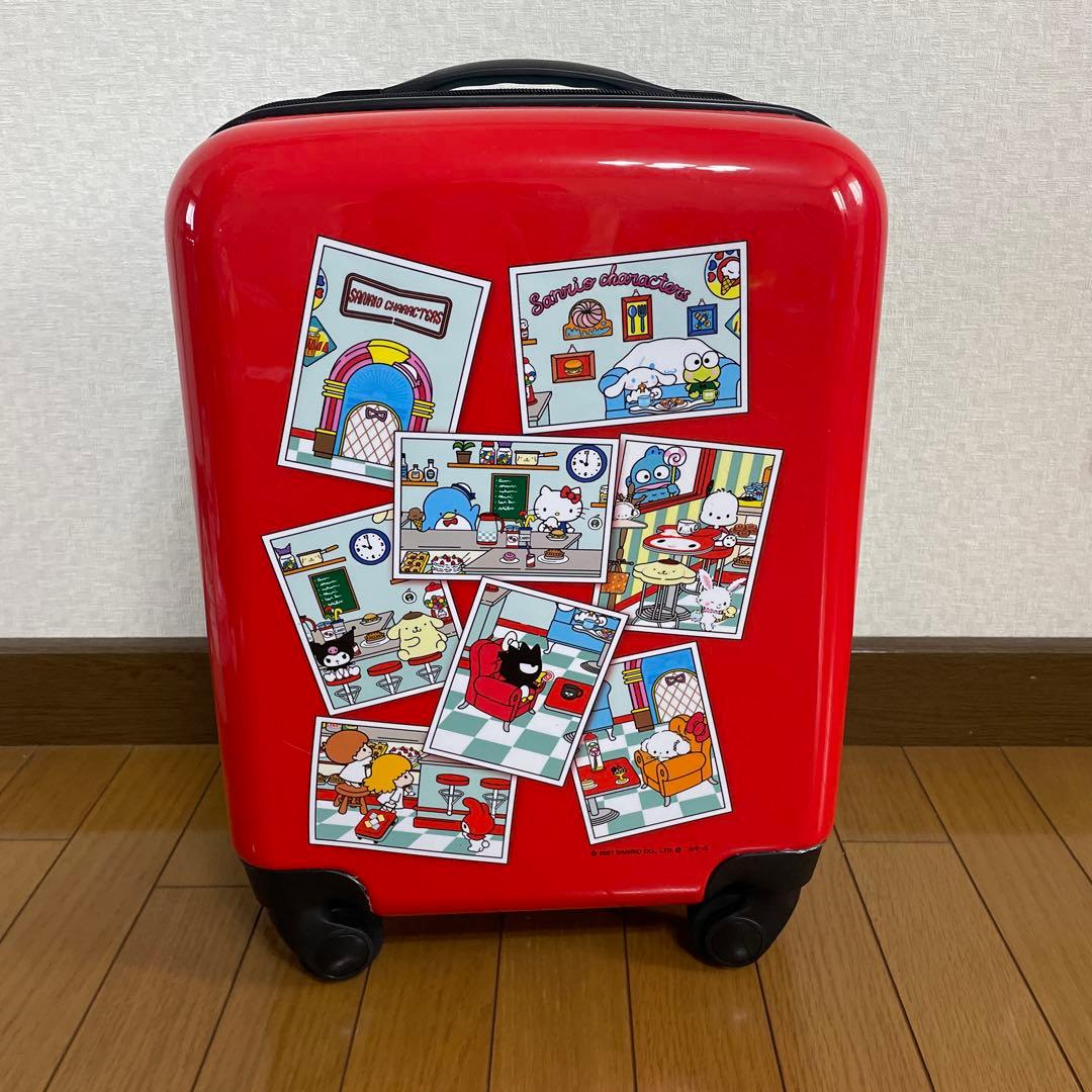サンリオキャラクターイラスト付きキャリーケース