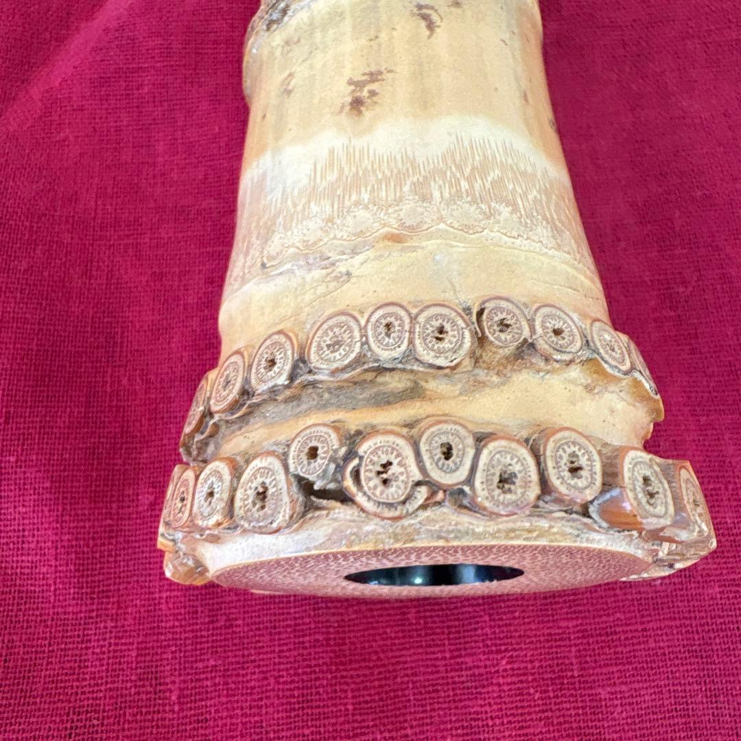 尺八　竹治　銀三線　竹製　琴古流　約39.5㎝