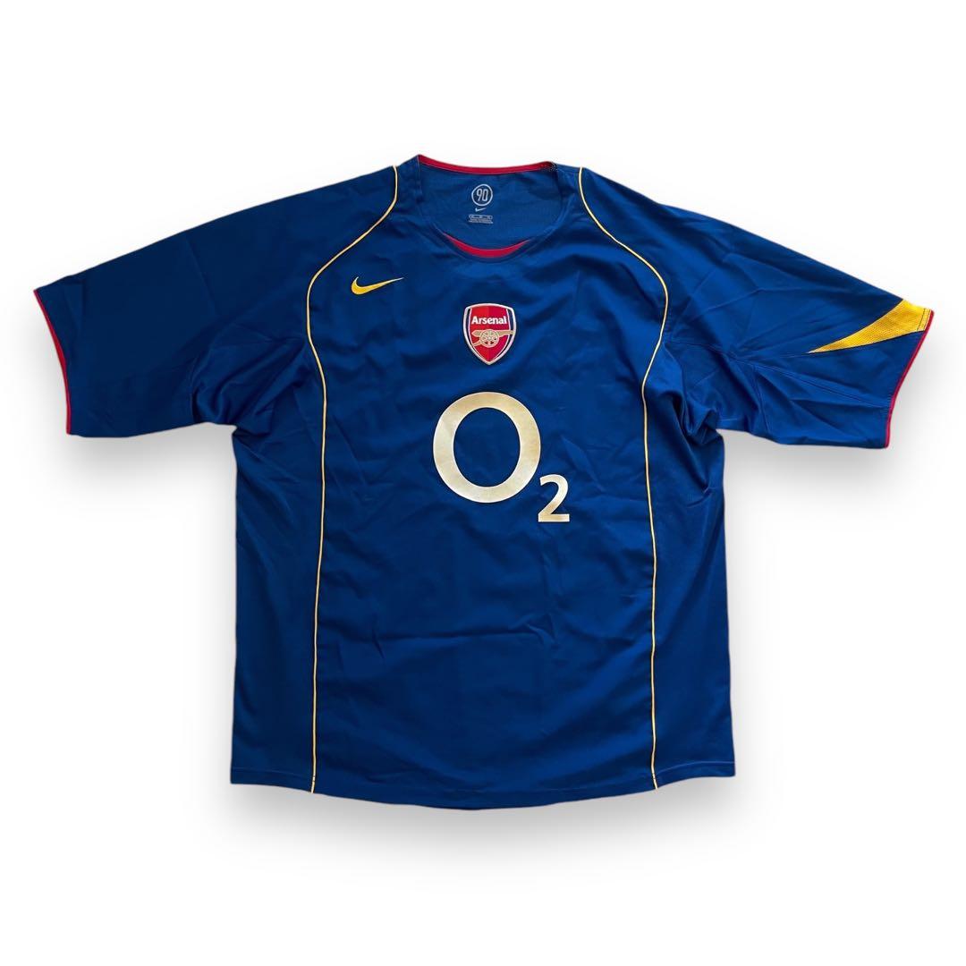 00s Arsenal Nike ゲームシャツ O2 アウェイ ブルー XL