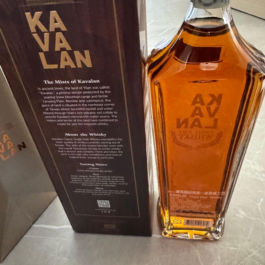 新品 カバラン クラシック シングルモルト40度 1000ml ウイスキー