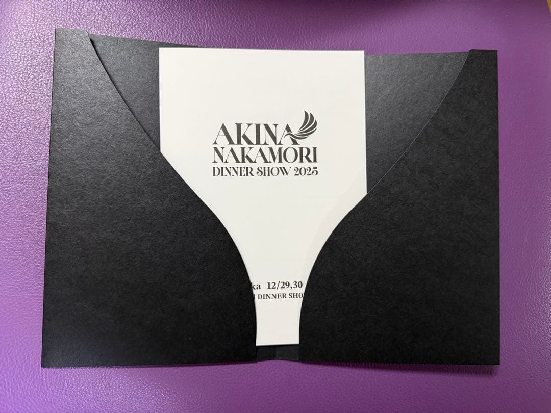 中森明菜　ディナーショー2025 大阪 トートバッグ、ポストカード、メニュー表