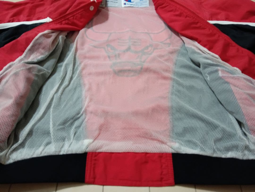 NBA シカゴ ブルズ チャンピオン ナイロン ジャケット ウォームアップ